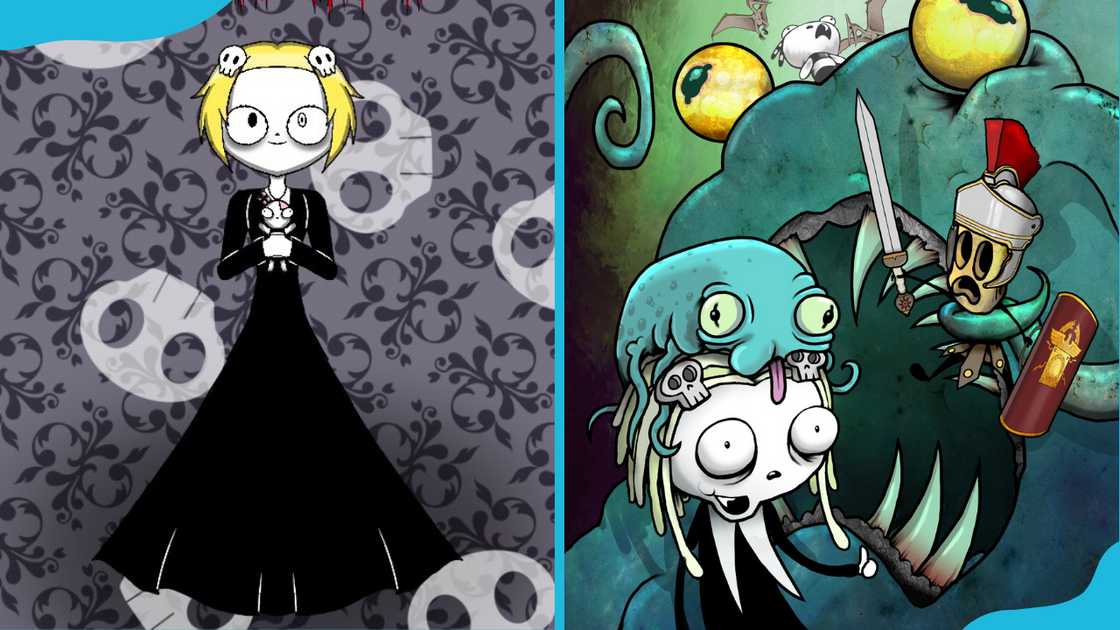 Lenore from the comic series Lenore, the Cute Little Dead Girl. Lenore from the comic series Lenore, the Cute Little Dead Girl.