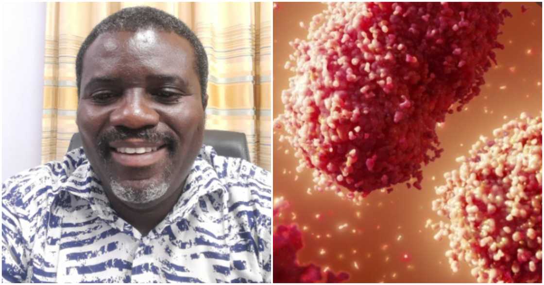 Dr Joseph Oliver-commey and an image of a hand infected with monkeypox. Dr Joseph Oliver-commey and an image of a hand infected with monkeypox.