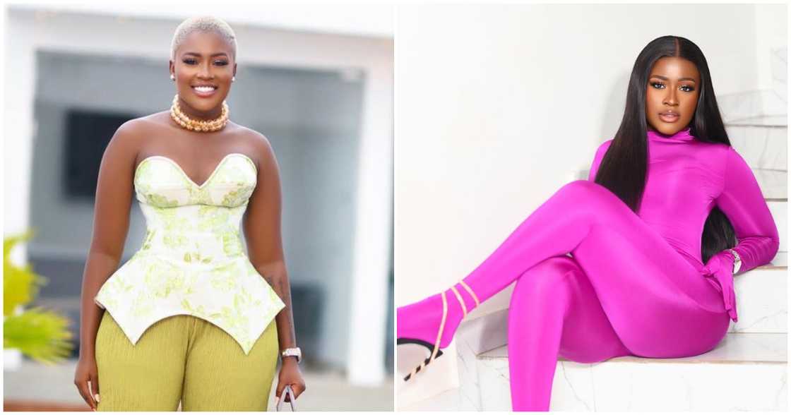 Fella Makafui slays in purple dress