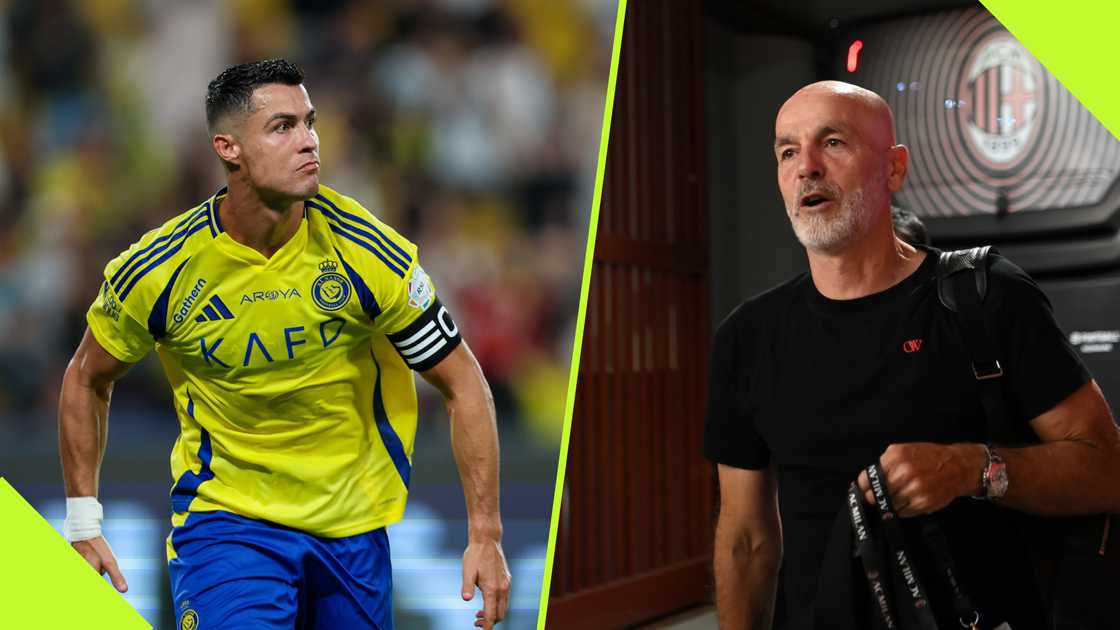 Cristiano Ronaldo could work with erstwhile AC Milan manager Stefano Pioli at Al-Nassr. Photos by Yasser Bakhsh and Claudio Villa.