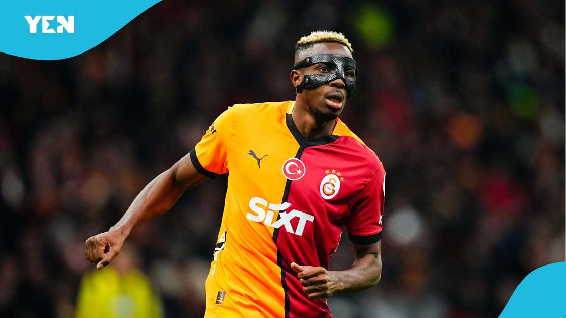 Victor Osimhen of Galatasaray looks on during the Super Lig match between Galatasaray and Fenerbahce at Rams Park, Istanbul, Turkey on February 24, 2025 Victor Osimhen of Galatasaray looks on during the Super Lig match between Galatasaray and Fenerbahce at Rams Park, Istanbul, Turkey on February 24, 2025