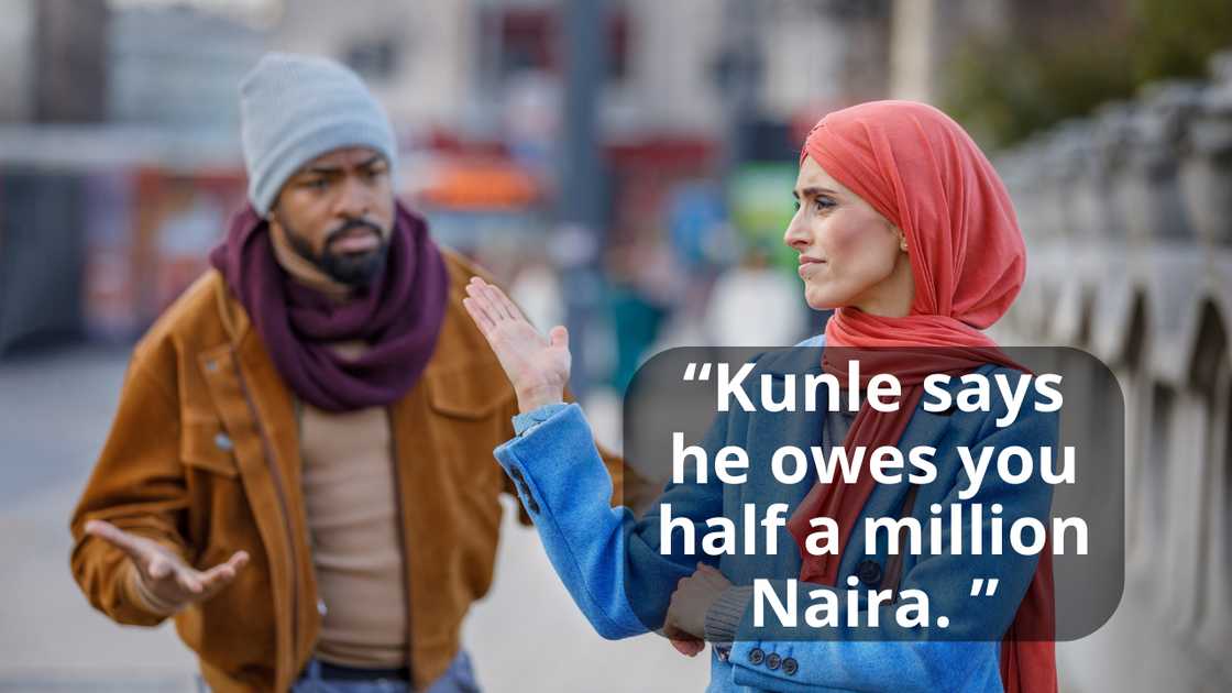 Muslim couple arguing