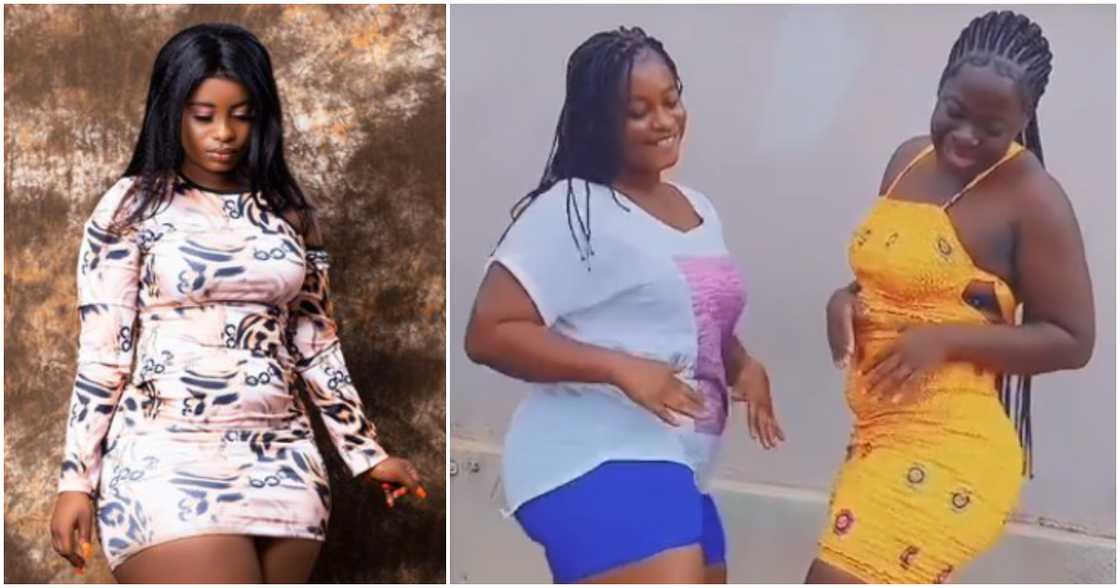 Actress Efya Franca and her lady friend bust some dance moves. Actress Efya Franca and her lady friend bust some dance moves.