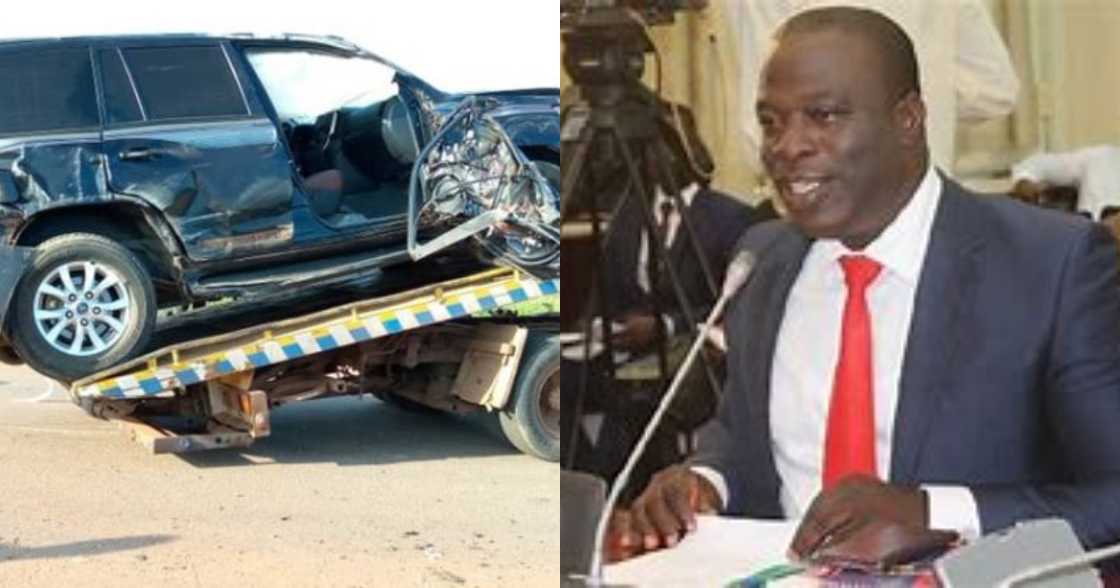 Employment Minister, Baffour Awuah involved in ghastly accident on Sunyani road Employment Minister, Baffour Awuah involved in ghastly accident on Sunyani road
