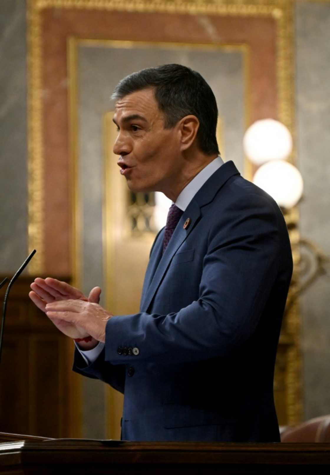 Spain's Socialist Prime Minister Pedro Sanchez defended his government's management of last month's deadly floods during a debate in parliament