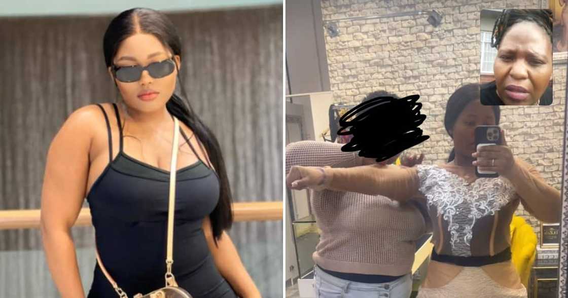 Twitter user @mmmemani unhappy about the dress she got Twitter user @mmmemani unhappy about the dress she got