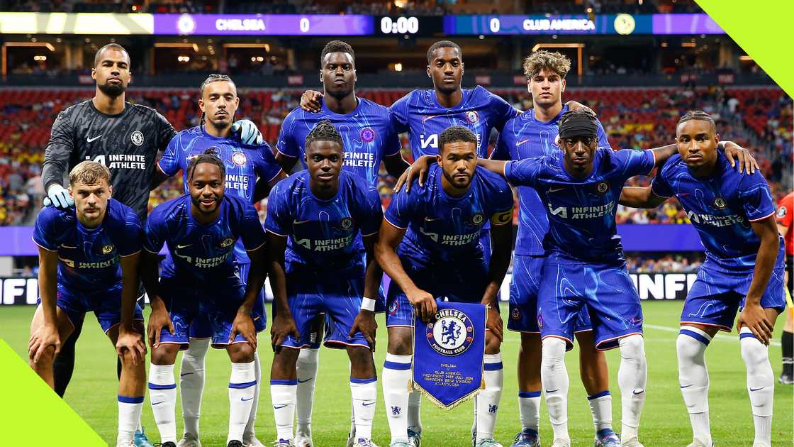 Chelsea's Premier League squad for the upcoming season.