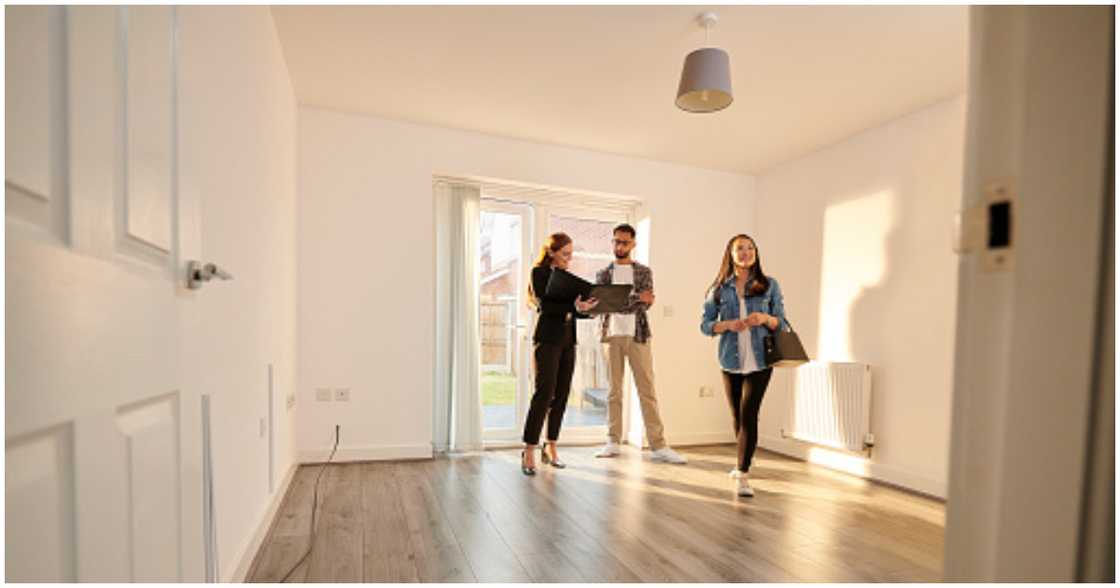 Young people buying a house