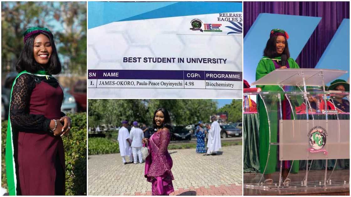 Nigerian lady bags degree in chemistry with 1st class, becomes best graduating student in CU with 4.98 CGPA Nigerian lady bags degree in chemistry with 1st class, becomes best graduating student in CU with 4.98 CGPA