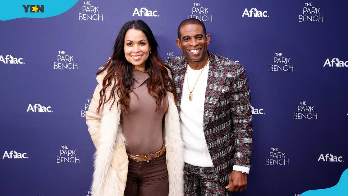 Tracey Edmonds and Deion Sanders at Aflac’s “The Park Bench” Twitch Premiere event in Park City, Utah. Tracey Edmonds and Deion Sanders at Aflac’s “The Park Bench” Twitch Premiere event in Park City, Utah.