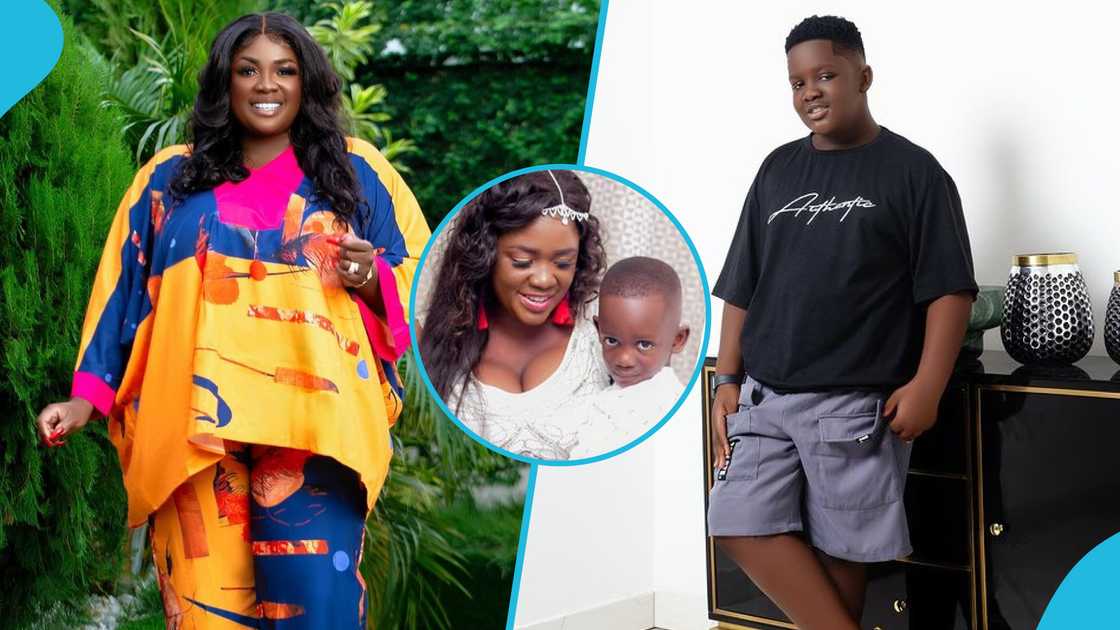 Tracey Boakye, Tracey Boakye's son, Kwaku Danso Yahaya, Tracey Boakye celebrates her son, Ghanaian actress, Tracey Boakye and her son