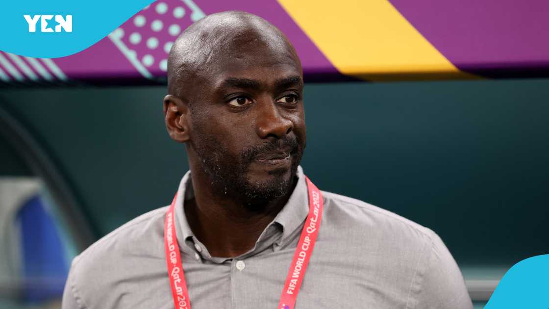 Otto Addo, Head Coach of Ghana, looks on prior to the FIFA World Cup Qatar 2022 Group H match between Ghana and Uruguay at Al Janoub Stadium on December 02, 2022 in Al Wakrah, Qatar Otto Addo, Head Coach of Ghana, looks on prior to the FIFA World Cup Qatar 2022 Group H match between Ghana and Uruguay at Al Janoub Stadium on December 02, 2022 in Al Wakrah, Qatar