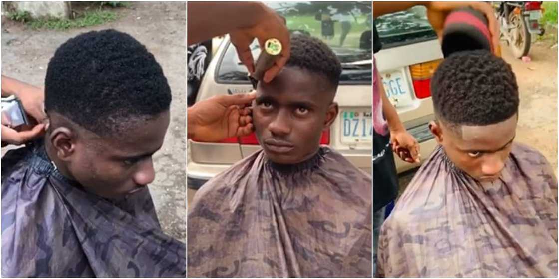 A student of OAU was given a free haircut A student of OAU was given a free haircut
