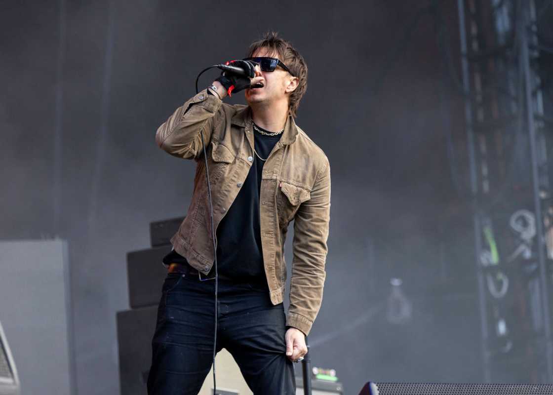 Julian Casablancas of The Strokes on stage Julian Casablancas of The Strokes on stage