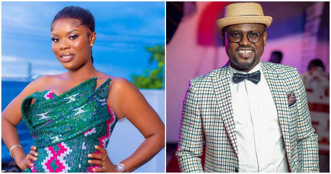 Delay (left) Abeiku Santana (right) dazzling in photos.