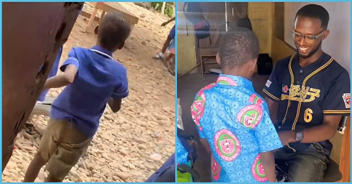 Photo of a Ghanaian teacher and a student Photo of a Ghanaian teacher and a student