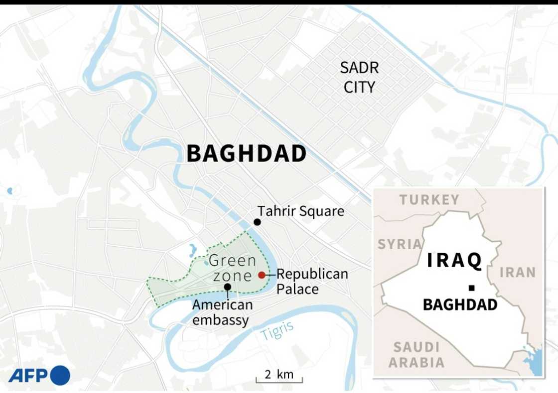Map of Baghdad locating the Republican Palace Map of Baghdad locating the Republican Palace
