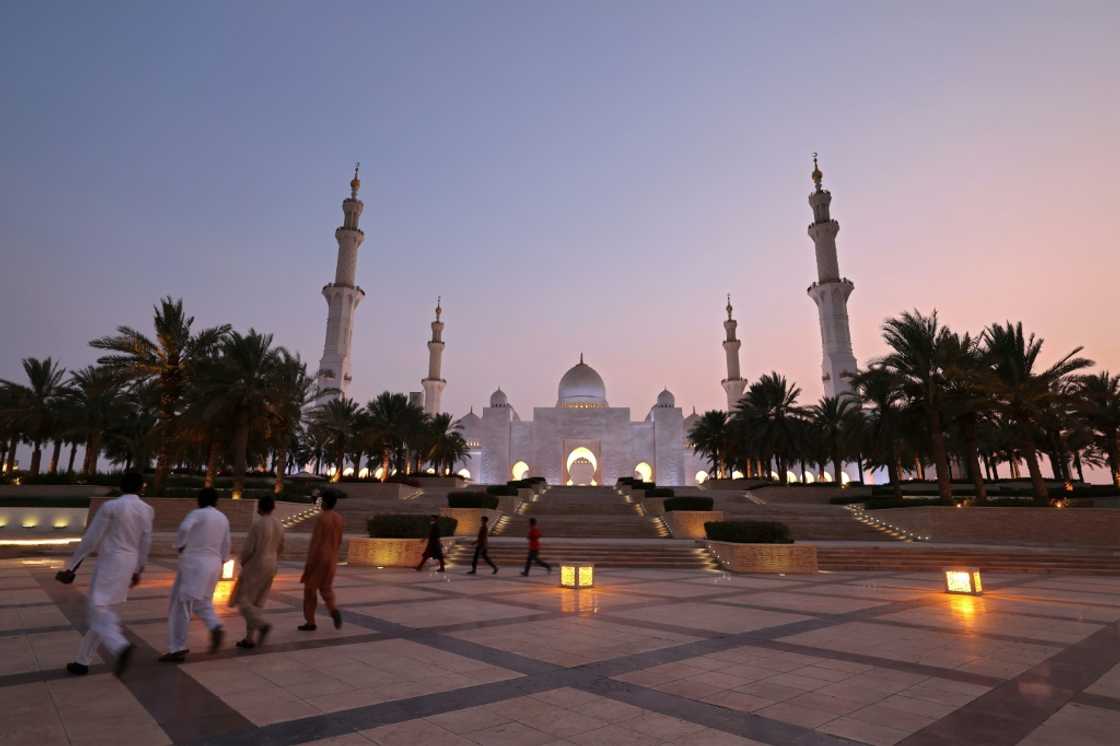 The Sheikh Zayed Grand Mosque in Abu Dhabi, capital of the United Arab Emirates which has called for an easing of regional tensions The Sheikh Zayed Grand Mosque in Abu Dhabi, capital of the United Arab Emirates which has called for an easing of regional tensions