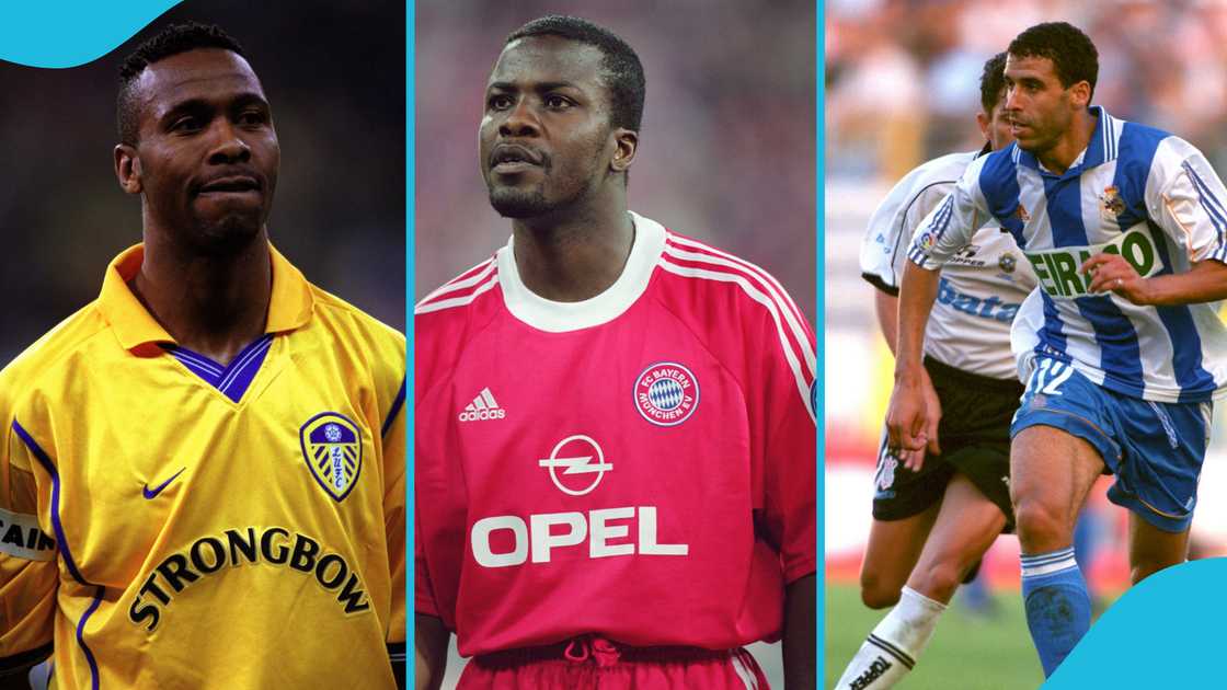 Lucas Radebe (left), Samuel Osei Kuffour (centre) and Noureddine Naybet (right) had better legacies than Jamie Carragher. Lucas Radebe (left), Samuel Osei Kuffour (centre) and Noureddine Naybet (right) had better legacies than Jamie Carragher.