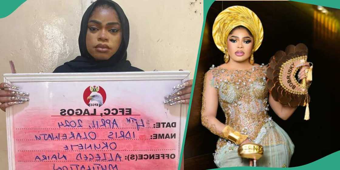 Bobrisky's mugshot after EFCC's arrest. Bobrisky's mugshot after EFCC's arrest.