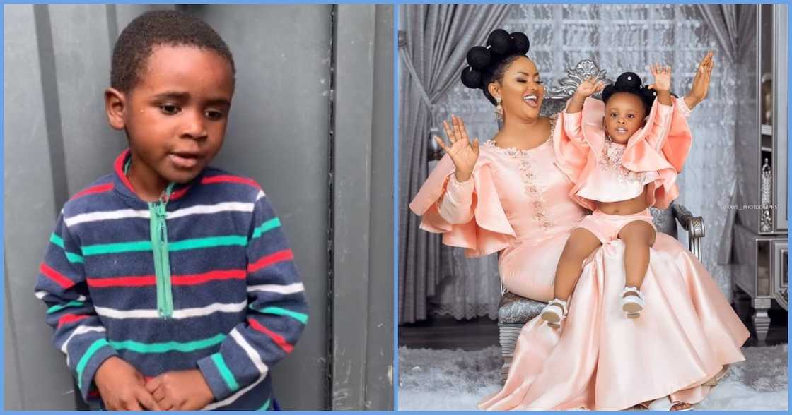 Photo of a little girl, Nana Ama McBrown and her daughter