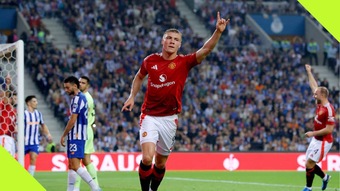 Rasmus Hojlund scored his first goal for Manchester United this season against Porto in the Europa League