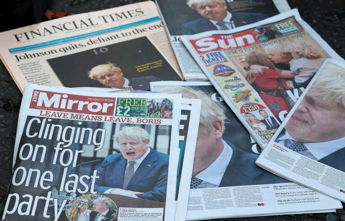 Johnson's resignation dominated UK newspapers on Friday Johnson's resignation dominated UK newspapers on Friday