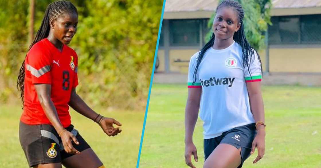 Mukarama Abdulai's winning goal for Black Princesses emerges.