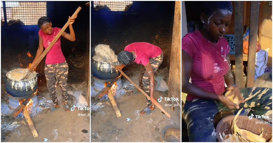 GH lady prepares kenkey