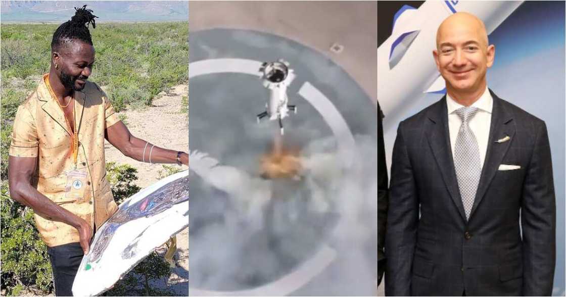 Jeff Bezos celebrates 1st Ghanaian to have his artwork enter space; drops 1st video of landing parachute Jeff Bezos celebrates 1st Ghanaian to have his artwork enter space; drops 1st video of landing parachute