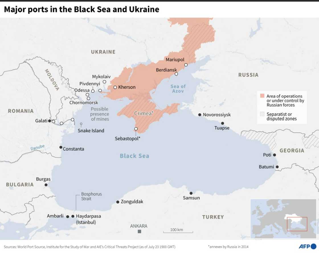 Major ports in the Black Sea and Ukraine Major ports in the Black Sea and Ukraine
