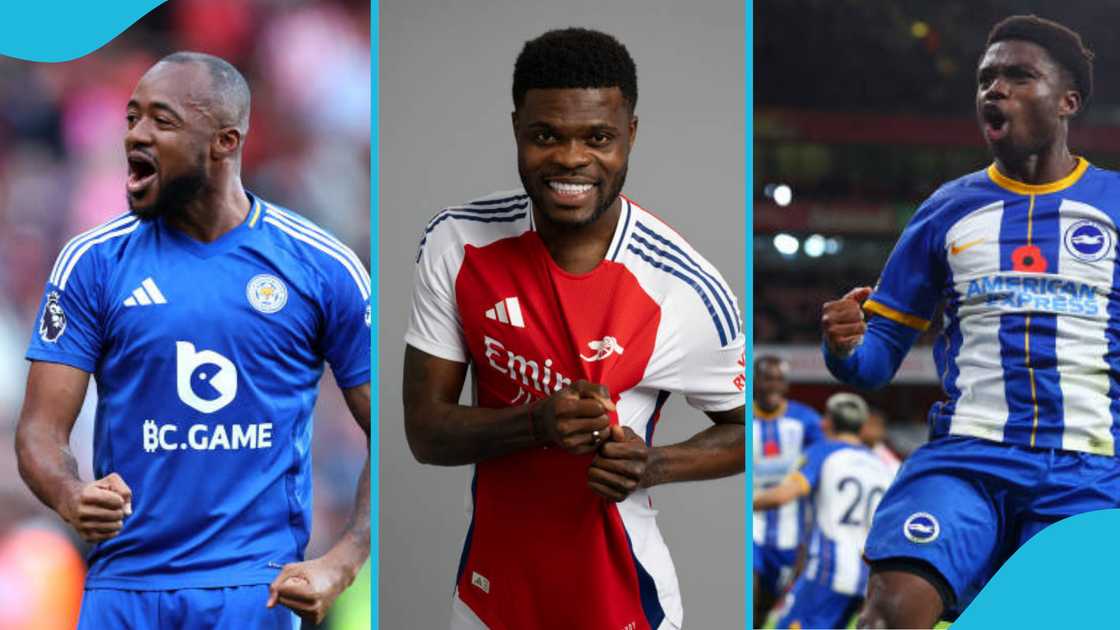 Tariq Lamptey, Jordan Ayew and Thomas Partey have pver 100 EPL appearances. Tariq Lamptey, Jordan Ayew and Thomas Partey have pver 100 EPL appearances.
