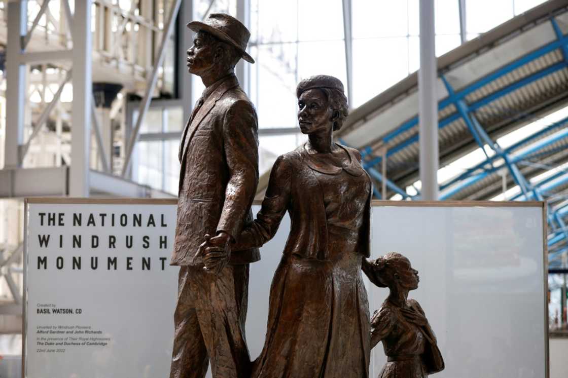 The National Windrush Monument created by Jamaican artist Basil Watson was unveiled at London's Waterloo station by Prince William The National Windrush Monument created by Jamaican artist Basil Watson was unveiled at London's Waterloo station by Prince William