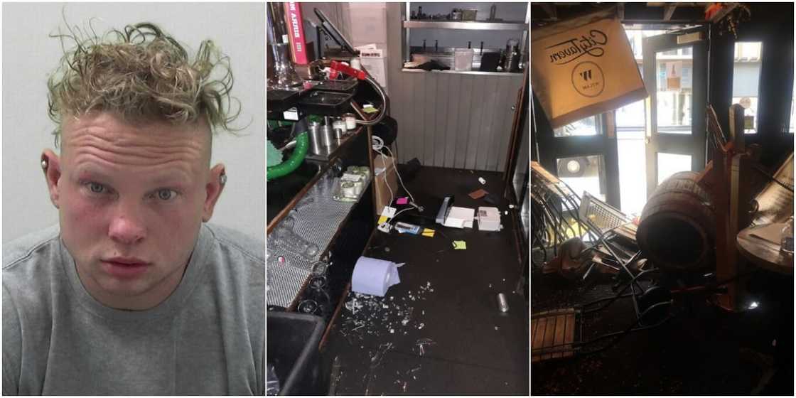 Burglar breaks into bar, gets drunk and falls asleep before being found by owner Burglar breaks into bar, gets drunk and falls asleep before being found by owner