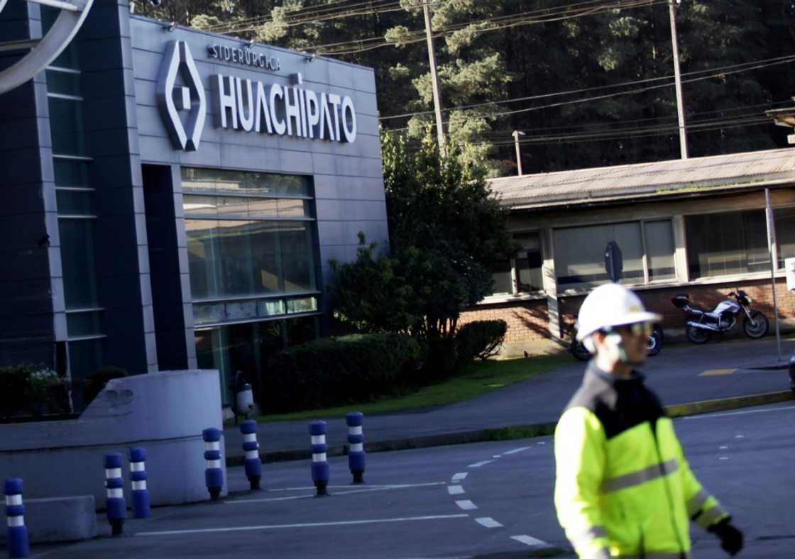 View of the main entrance to Siderurgica Huachipato, in Talcahuano, Bio Bio region, Chile, taken on September 10, 2024. Huachipato, Chile's largest steelmaker, will shut down its furnace on September 16, 2024, the end of a 74-year-old company with strong social roots that succumbed to ‘unfair’ competition from Chinese steel.