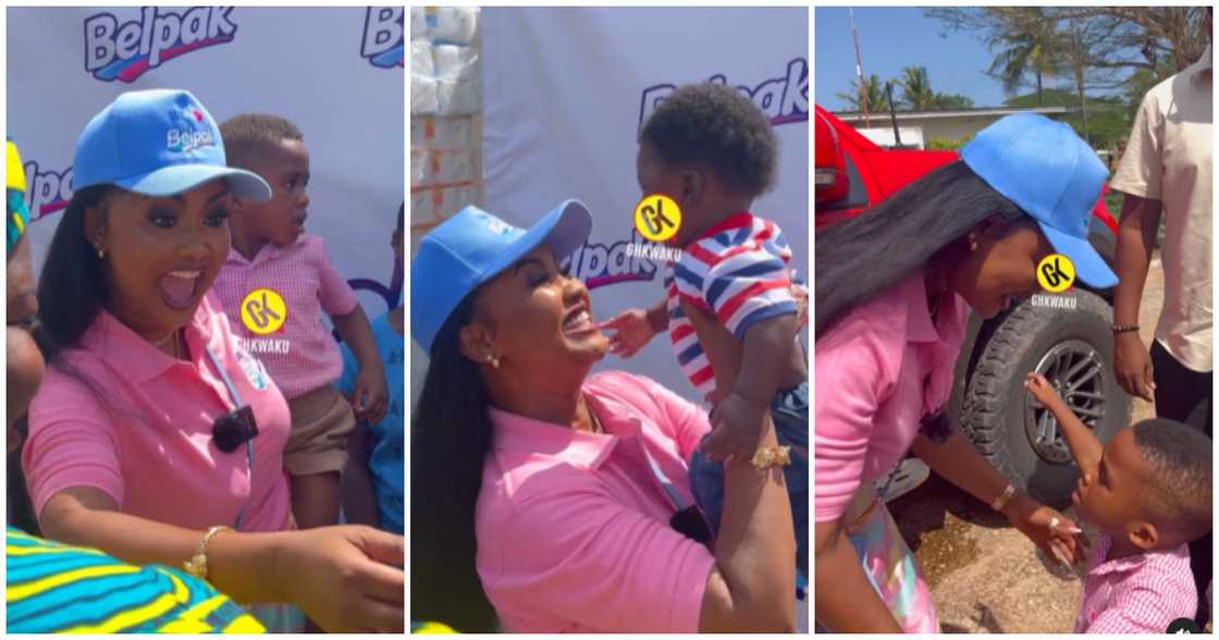 Nana Ama McBrown makes orphanage home kids happy Nana Ama McBrown makes orphanage home kids happy