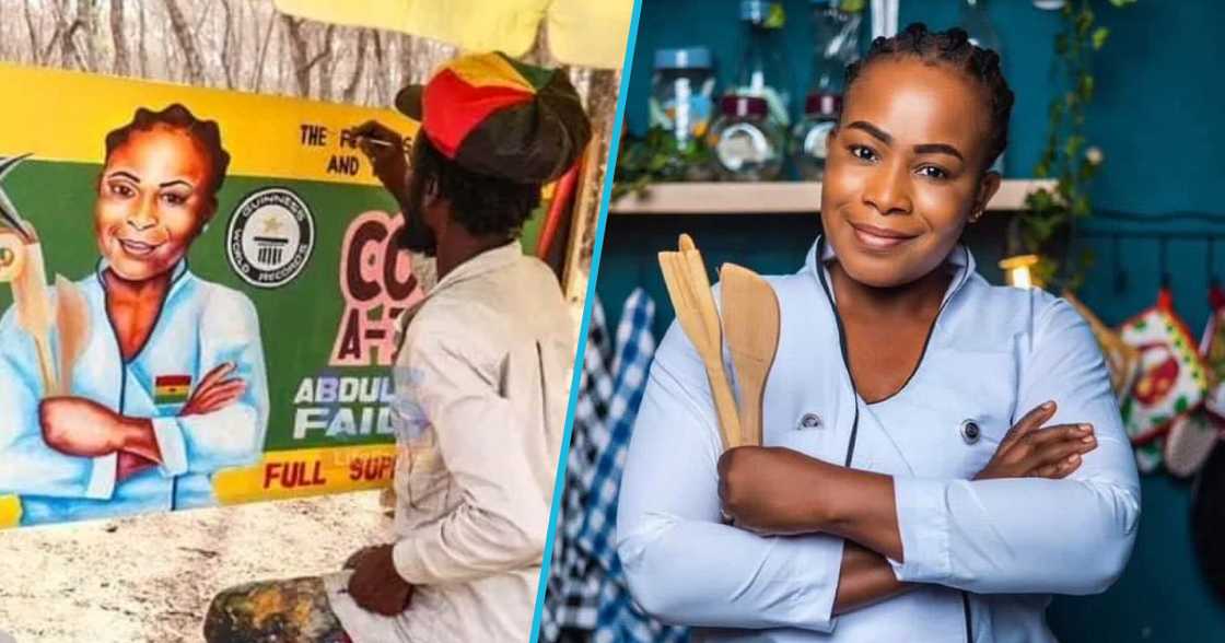 Photo and an artwork of Chef Faila Abdul-Razak. Photo and an artwork of Chef Faila Abdul-Razak.