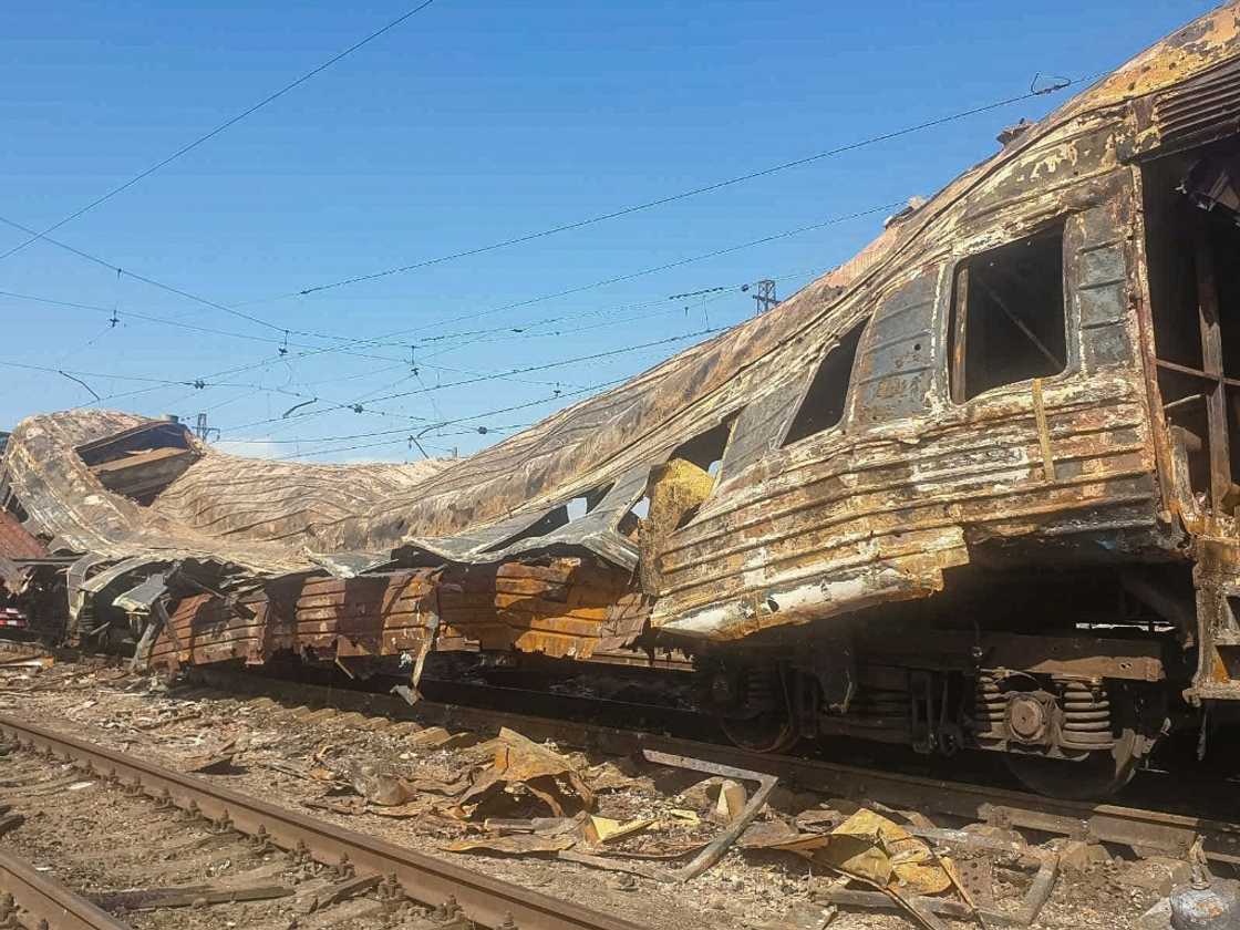 Ukraine's state railway company said three of its employees were killed and four others injured Ukraine's state railway company said three of its employees were killed and four others injured