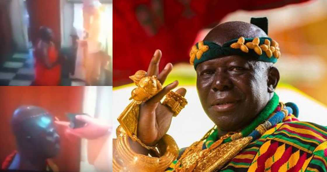 Otumfuo Osei Tutu Kneels Before White Priest In Church; Video Causes Stir