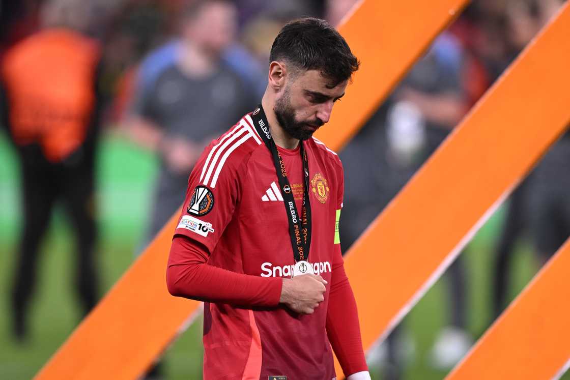 Bruno Fernandes, Manchester United, Bilbao Final 2025, Europa League final 2025, Tottenham Hotspur, Adidas Bruno Fernandes, Manchester United, Bilbao Final 2025, Europa League final 2025, Tottenham Hotspur, Adidas