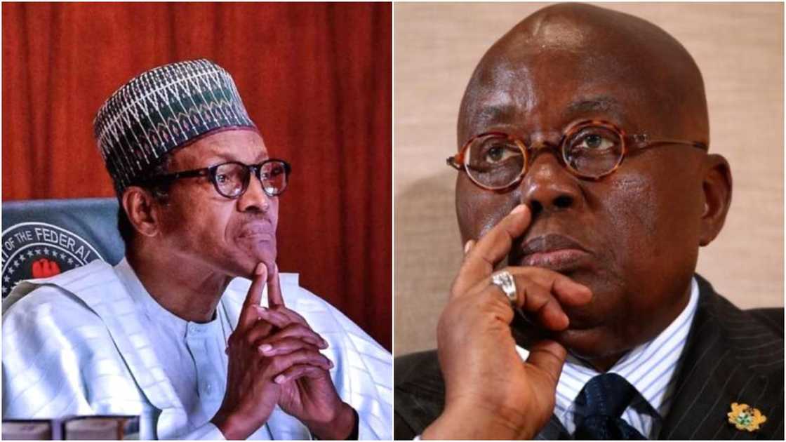 Nigeria's Buhari meets Nana Addo over retail feud between Ghana and Nigerian traders Nigeria's Buhari meets Nana Addo over retail feud between Ghana and Nigerian traders