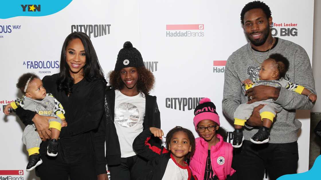 Antonio Cromartie (L) and Terricka Cromartie pose with their children. Antonio Cromartie (L) and Terricka Cromartie pose with their children.