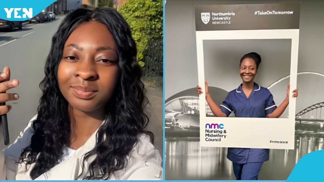 Photo of a Ghanaian midwife after relocating to the UK