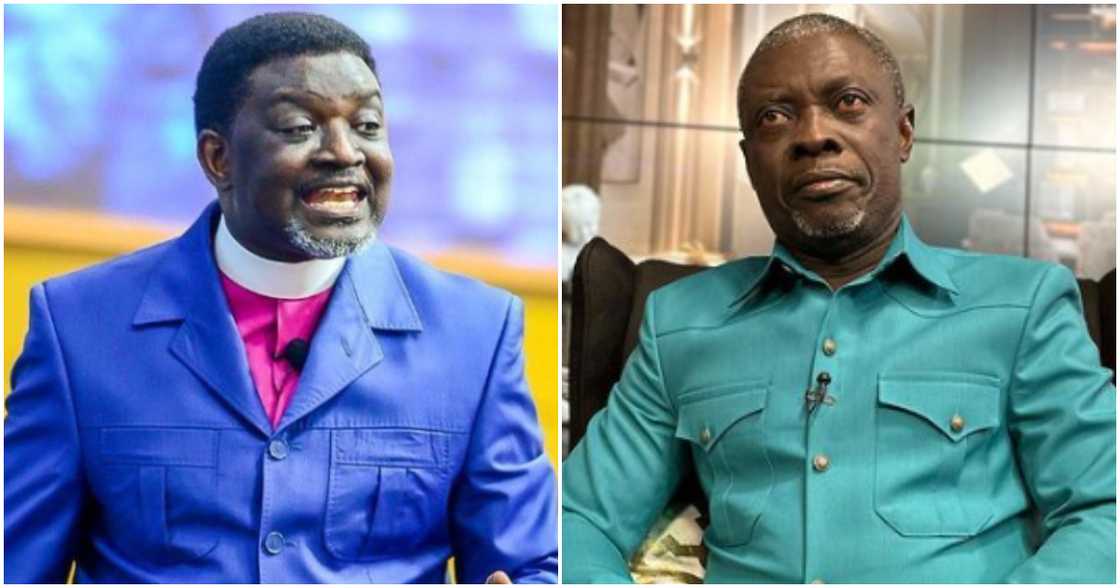 Photos of Osofo Kyiri Abosom and Archbishop Charles Agyinasare.