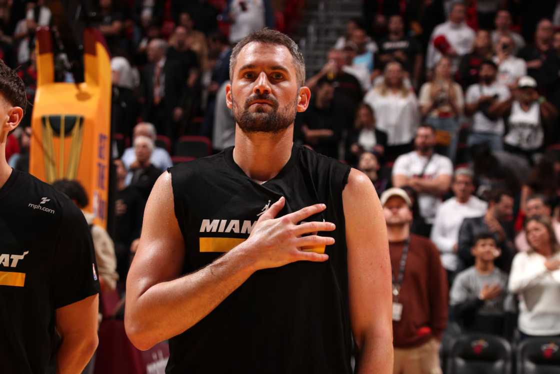 Kevin Love before a basketball match Kevin Love before a basketball match