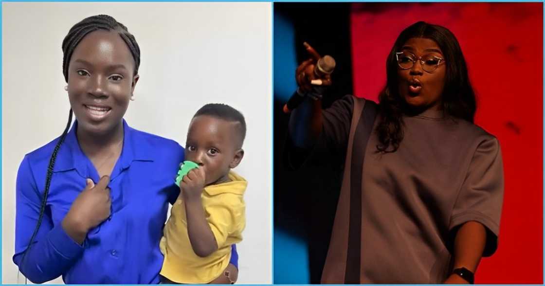 Photo of Ace Liam, her son and a singer Photo of Ace Liam, her son and a singer