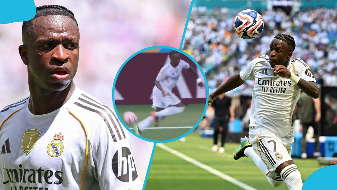 Vinicius Junior, rainbow flick, Real Madrid, FIFA Club World Cup, Pachuca. Vinicius Junior, rainbow flick, Real Madrid, FIFA Club World Cup, Pachuca.
