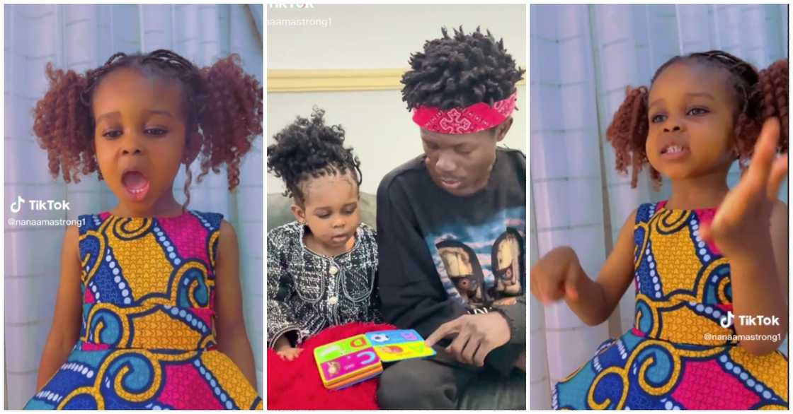 Photo of Strongman's daughter Simona singing the Ghana National Anthem Photo of Strongman's daughter Simona singing the Ghana National Anthem