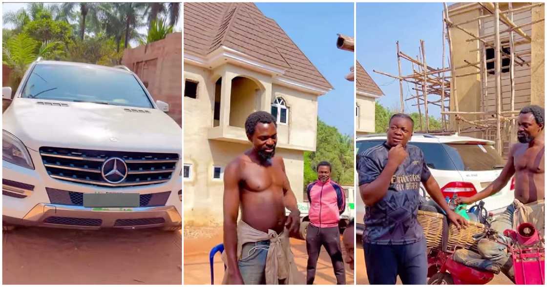 A 37-year-old palm wine tapper builds two houses and buys a Benz A 37-year-old palm wine tapper builds two houses and buys a Benz