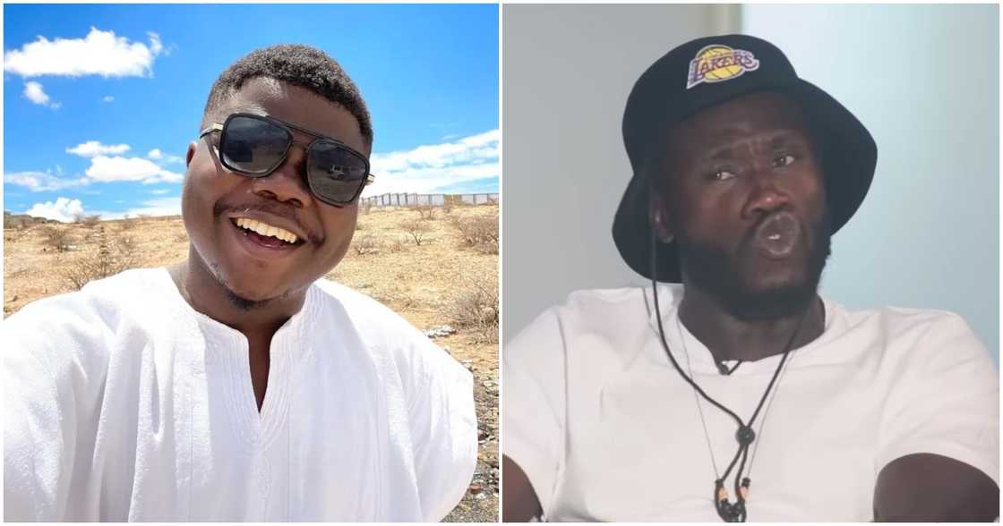 Photo of Wode Maya and the man he helped, Ras Nene Photo of Wode Maya and the man he helped, Ras Nene